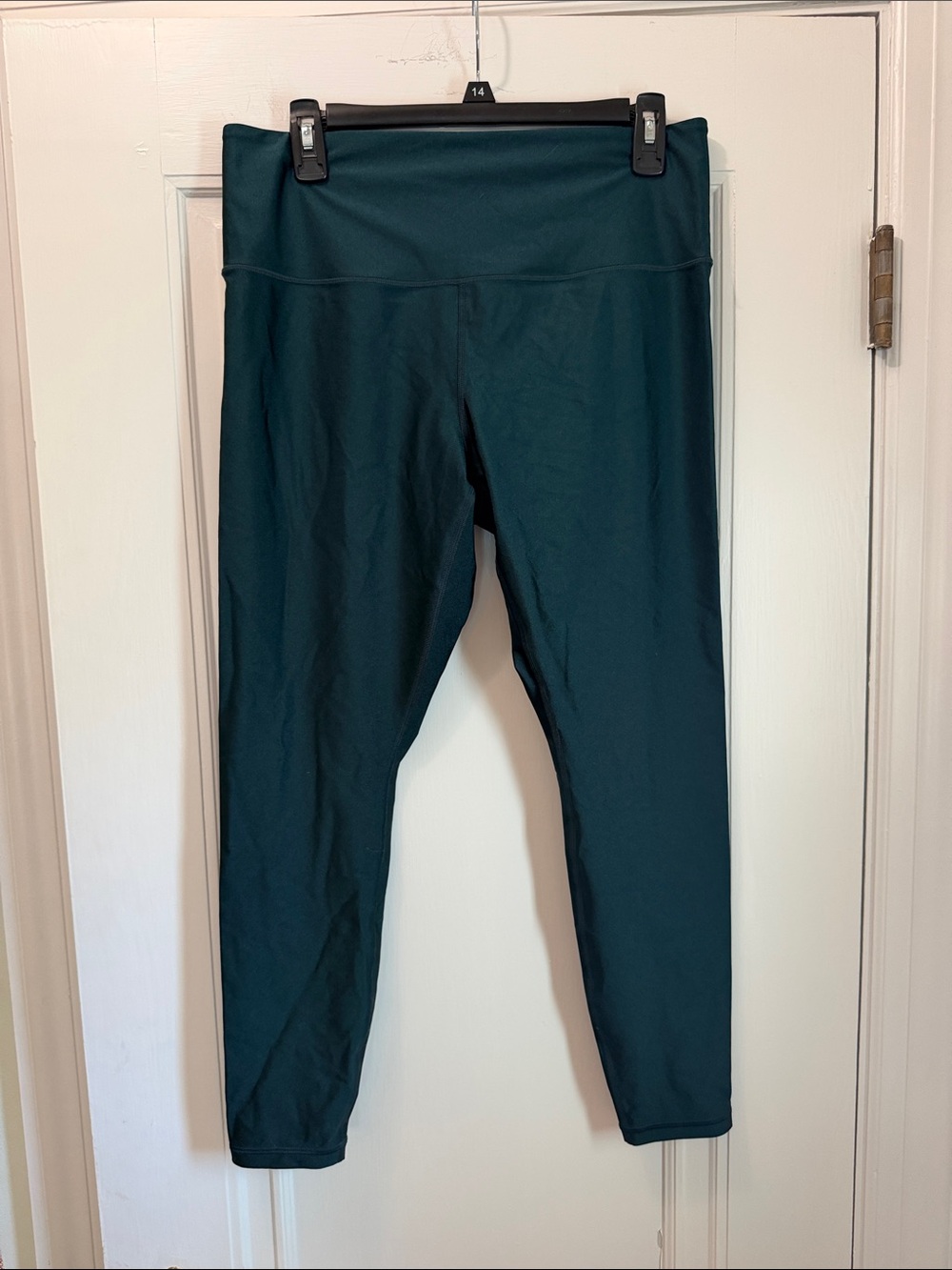 Athleta Deep Teal/Evergreen High-Rise Workout Leggings